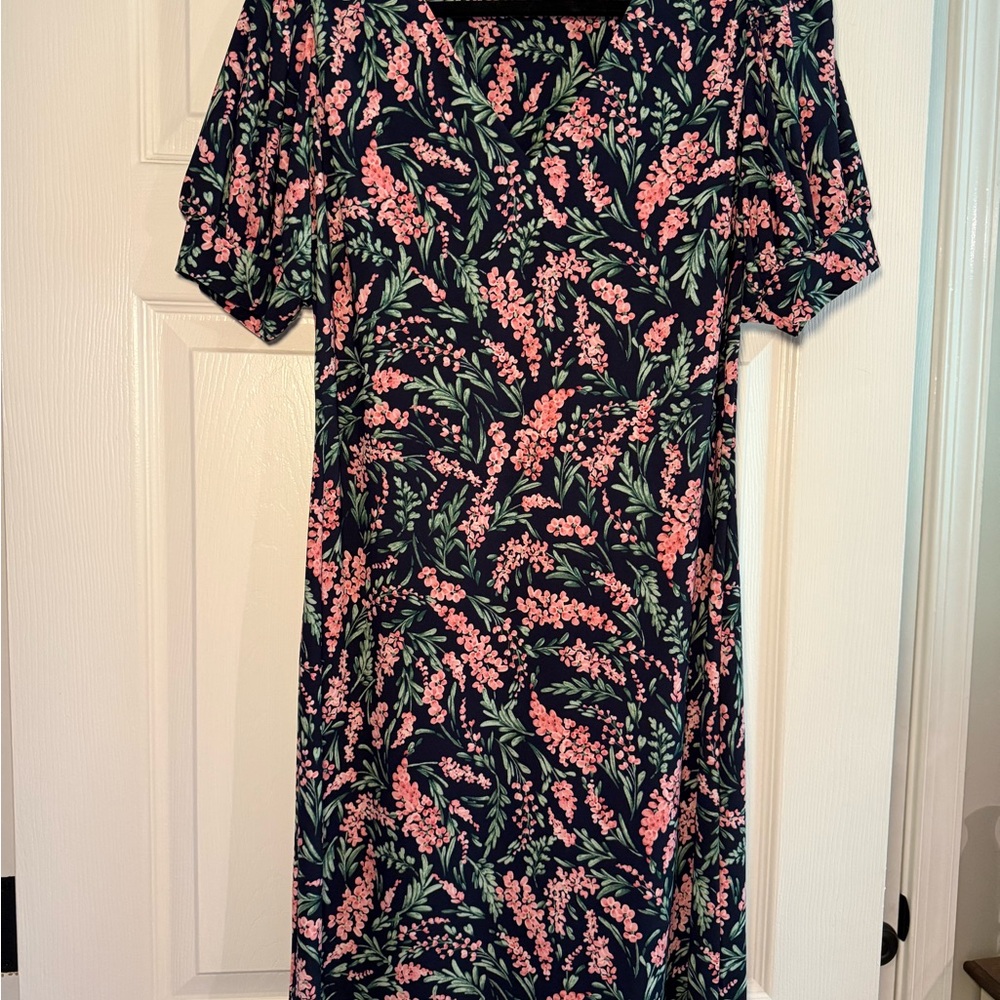 Tommy Hilfiger Navy and Pink Floral Dress